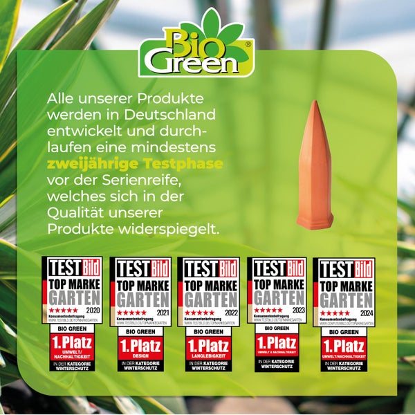 Topfpflanzenbewässerung „Hydro Wine“ Tonkegel für Wein- & PET-Flaschen