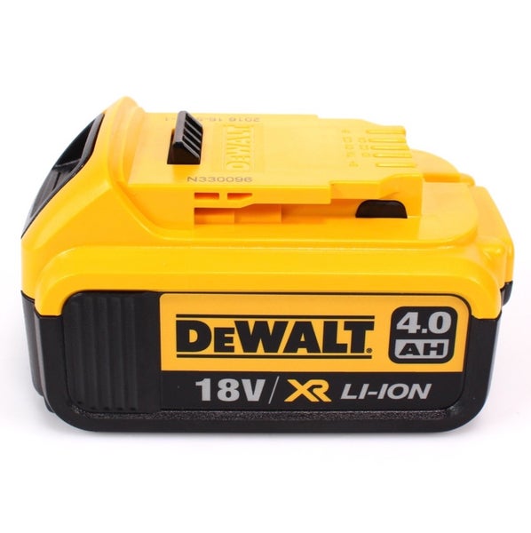 DeWalt 18 Volt Lithium-Ionen-Akku mit 4,0 Amperestunden.