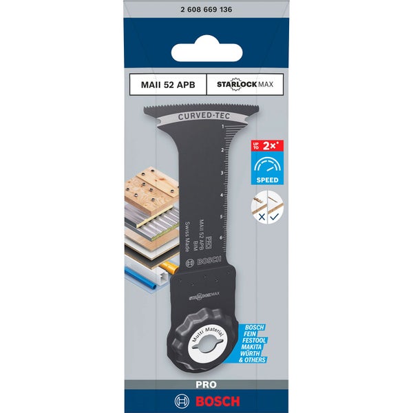Bosch PRO MAII 52 APB Blatt für Multifunktionswerkzeuge 52 x 75 mm - 2608669136