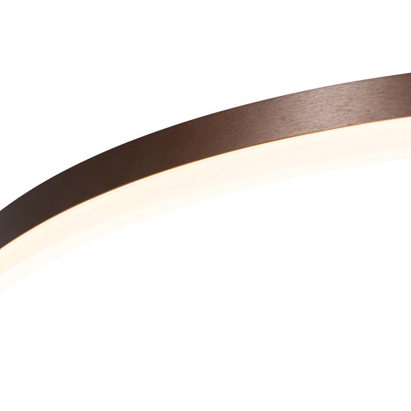 Detailansicht einer LED-Deckenleuchte in Ringform