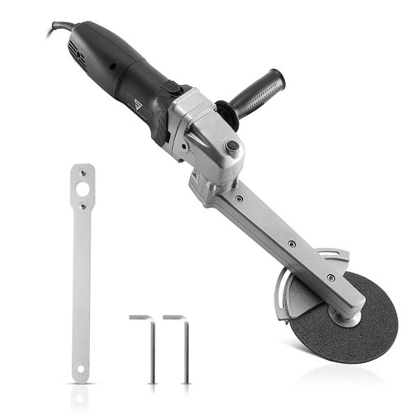 Elektrischer Winkelschleifer mit Zubehör