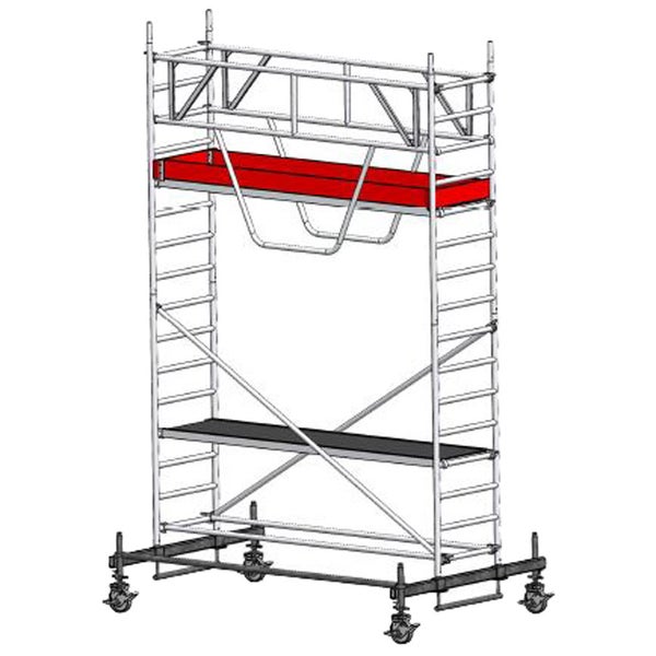 Rollgerüst mit Plattform und Rädern
