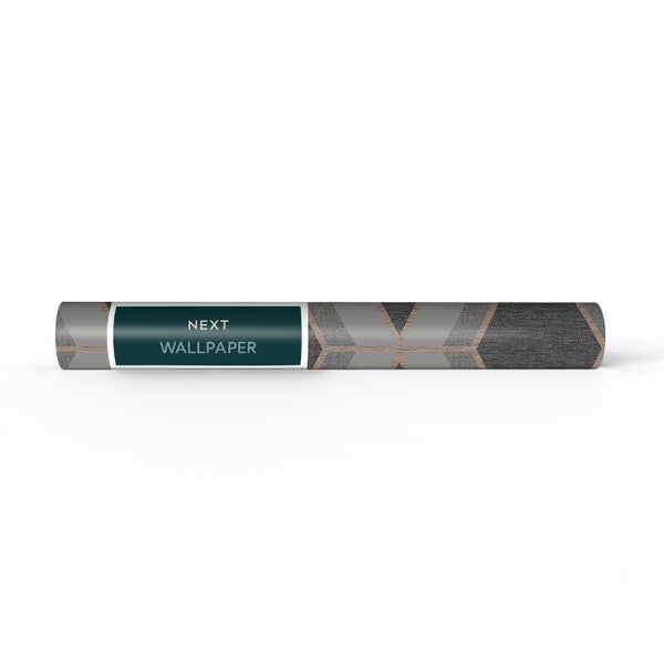 Next Vliestapete | Optisches Dreieck - Grau - 10mx52cm