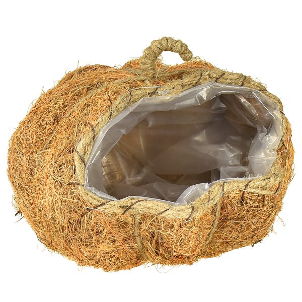 Hängeampel aus Kokosfaser mit Einsatz