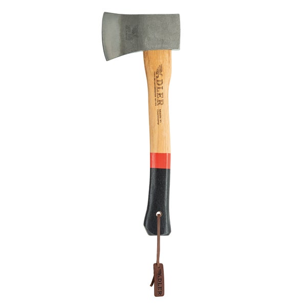 Adler Spaltaxt mit Holzstiel und Lederband