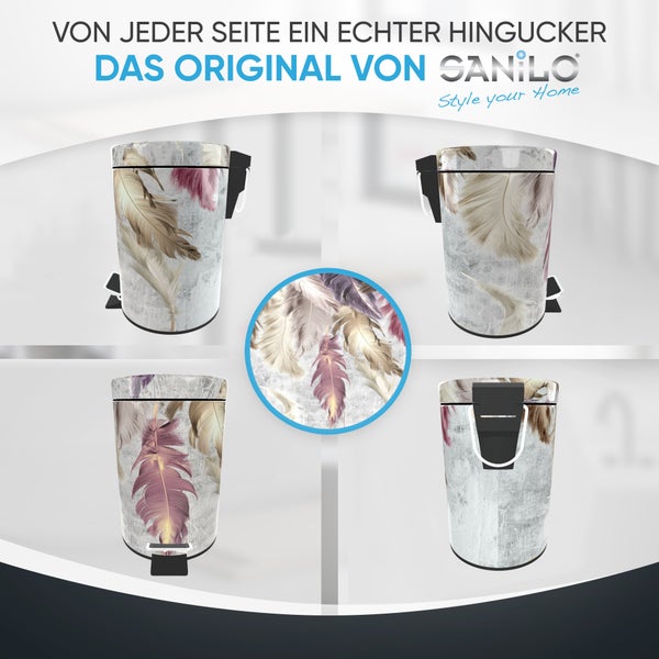 Canilo Treteimer mit Feder Design, Ansichten von allen Seiten