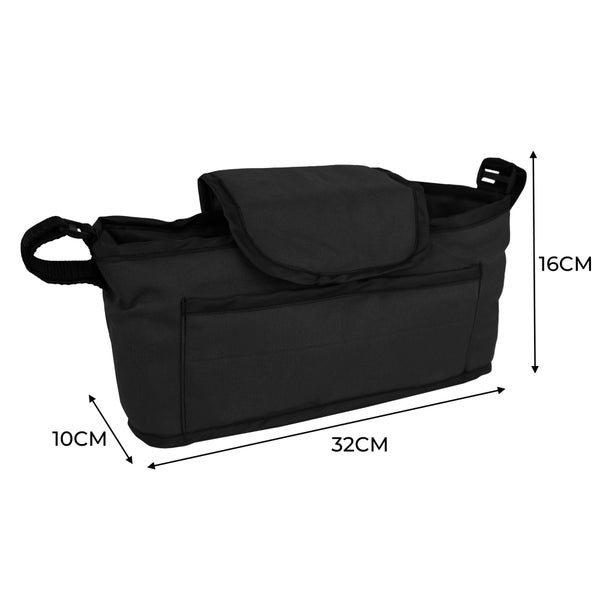 Kinderwagen-Organizer mit den Maßen 32 x 10 x 16 cm