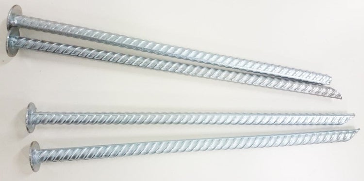 UvV 2 x Einschlagbolzen 36 cm zur Befestigung von WHEEL Parkstoppern (u.a.) Parkplatzbegrenzungen