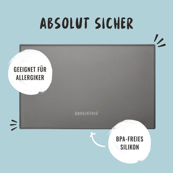 Rutheking Futtermatte, absolut sicher, geeignet für Allergiker, BPA-freies Silikon