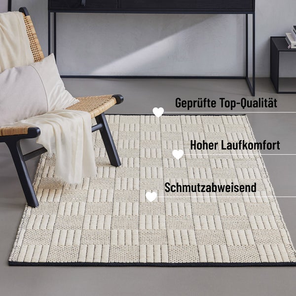 Wollteppich Creme Weiß Lani WECONhome 160x230 cm