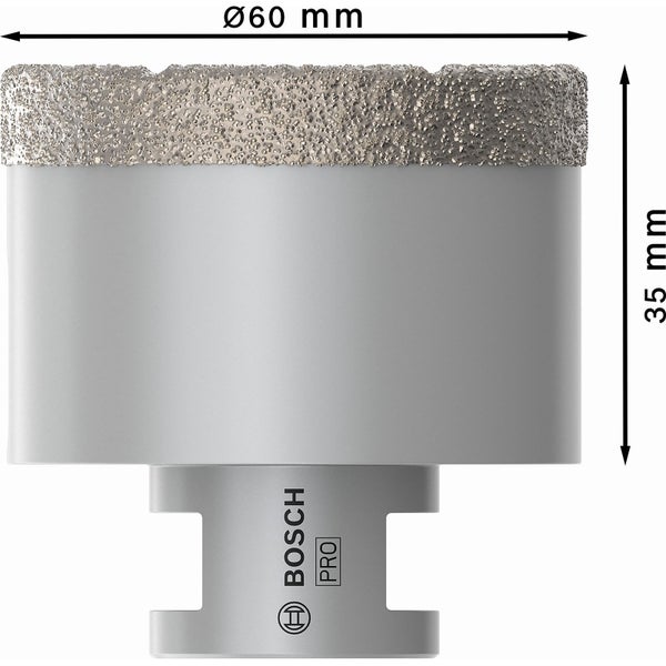 Bosch PRO Core Cutter dry 60 x 35 x 22,23 mm - 2608587128