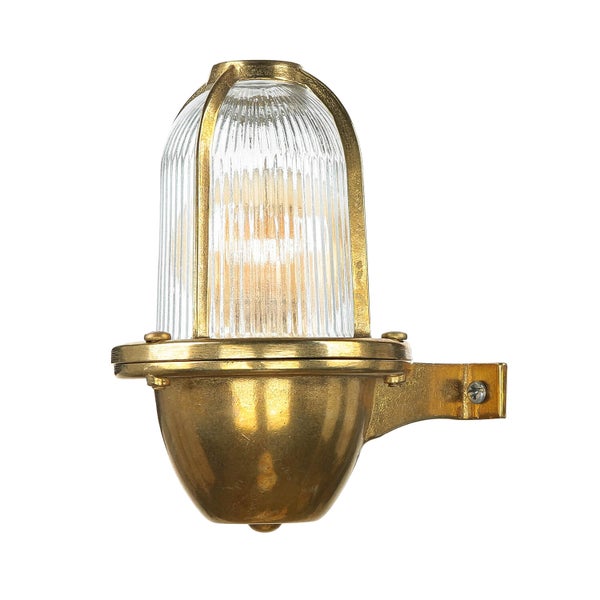 Messing Wandleuchte mit Glasabdeckung