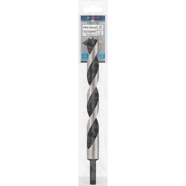 Bosch PRO Wood Holzspiralbohrer 20 x 190 x 250 mm - 2608597194