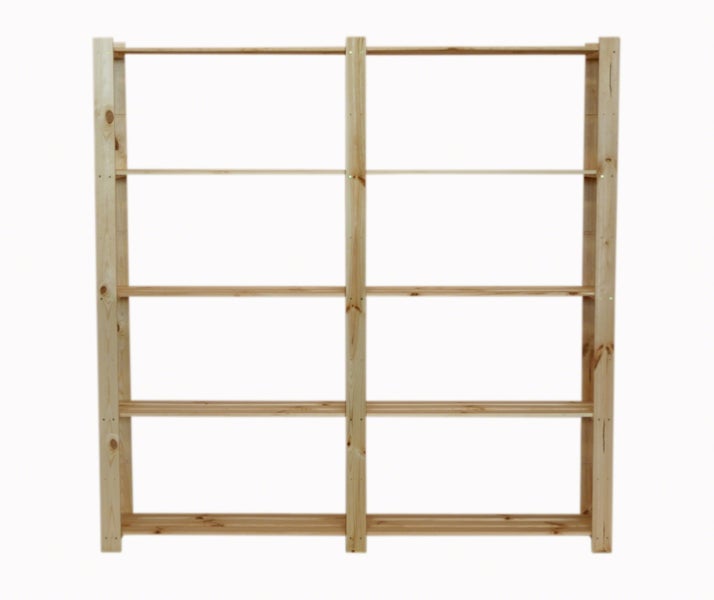 PROREGAL Holzregal Pinepeak HxBxT 170 x 170 x 38 cm 5 Fachboden 1,2 cm Dickes Kiefernholz Natur