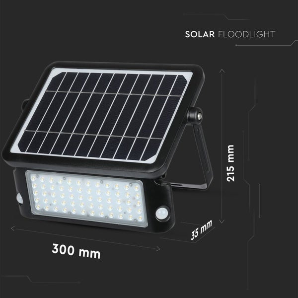 Solarstrahler mit den Maßen 300 mm x 215 mm x 35 mm.
