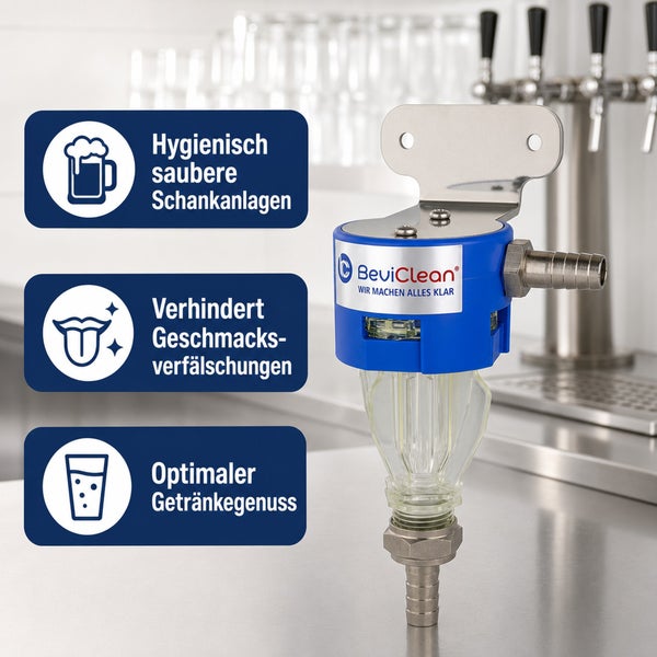 BeviClean Reinigungsadapter für Schankanlagen für hygienisch saubere Leitungen zur Vermeidung von Geschmacksverfälschungen.