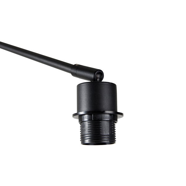 Schwarze Lampenfassung mit Anschlussstange