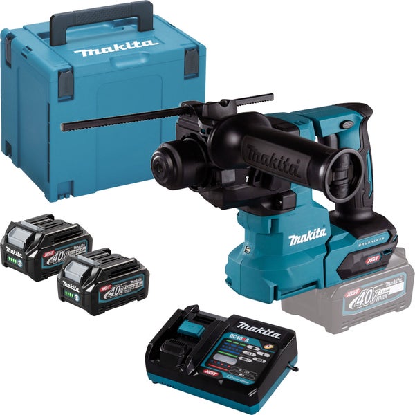 Makita HR010GD201 Akku-Kombihammer SDS-PLUS 40 V max. / 2x 2,5 Ah + Ladegerät im MAKPAC