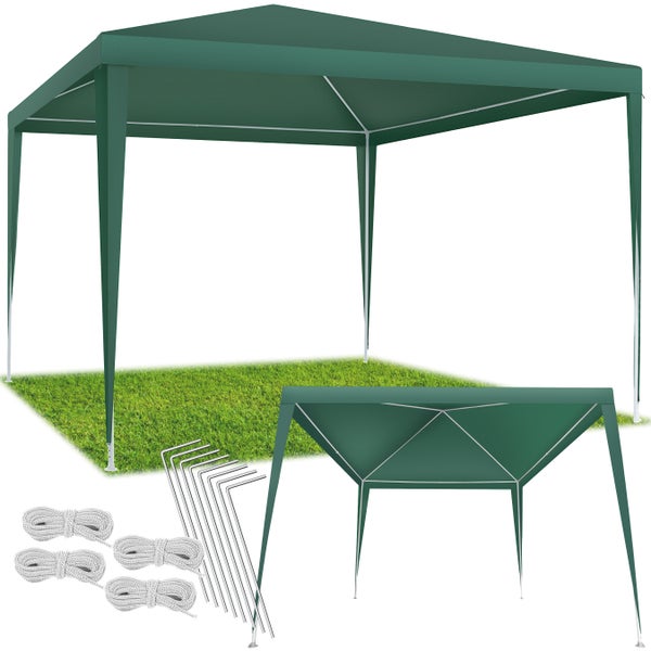 Pavillon tectake Kara 3 x 3 m inklusive Spannseile und Heringe