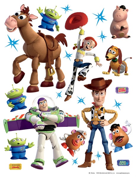 Disney Wandtattoo Toy Story Braun, Weiß und Lila - 85 x 65 cm - 600139