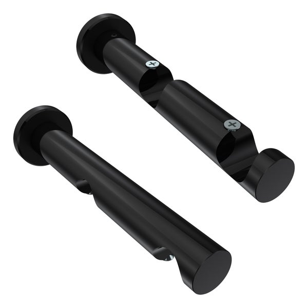 Zwei Gardinenstangenhalter zur Wandmontage