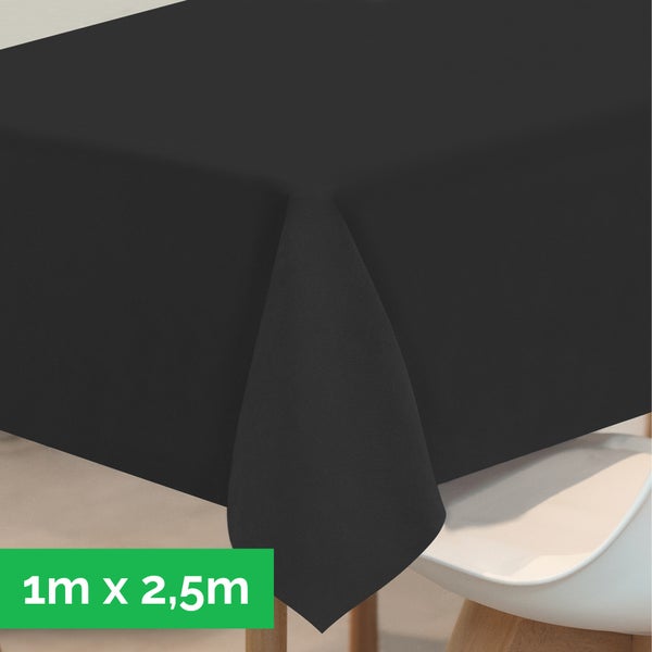 Tischdecke aus stoffähnlichem Vlies, Öko-Tex 100, 1 m x 2,50 m Schwarz