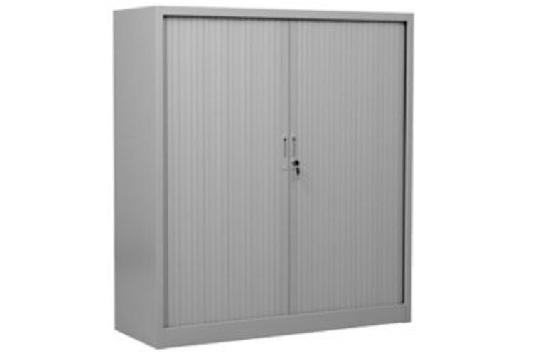 PROREGAL Rollladenschrank Weasel 3 Ordernhöhen HxBxT 135 x 120 x 46 cm Grau