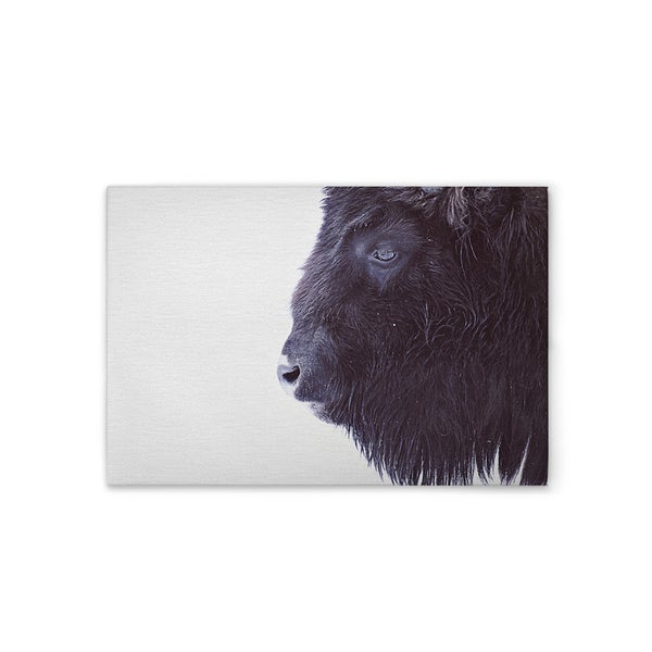 Leinwandbild mit Büffel-Motiv im Querformat