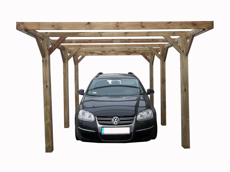 Carport Garagendach 3,04x5,12 m - 15,56 m2 - PVC-Abdeckung 