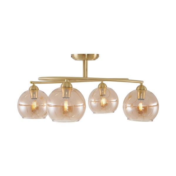 Deckenleuchte mit vier Glaskugeln