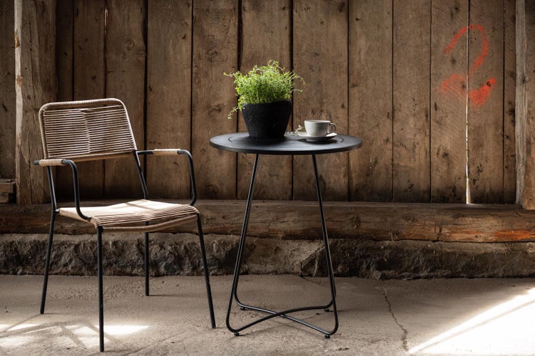 Bacong Garten Bartisch Ø60cm schwarz. 60 X 60 X 74 cm