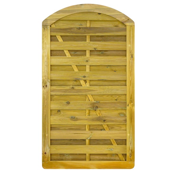 Holzzaun Tor mit abgerundetem oberen Ende