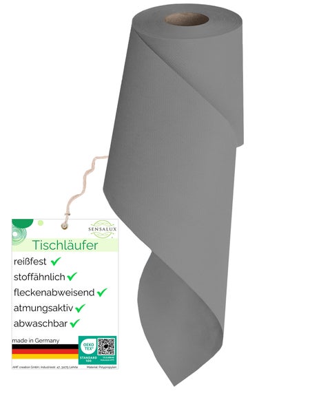 Sensalux NATURE Tischläufer - 0,15m x 25m Schiefergrau