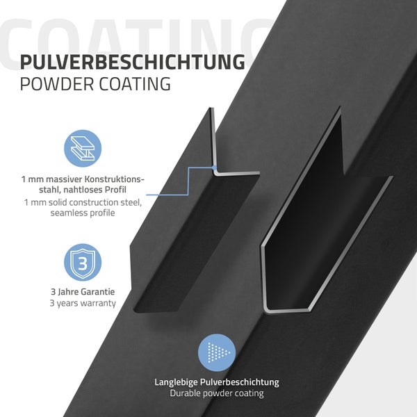 ML-Design 2 Stück Tischbeine 40xH71cm, Tischkufen X-Form, aus Stahl pulverbeschichtet, Schwarz, Industriedesign, Kufengestell für Esstisch/Schreibtisch, Tischgestell, Metall Möbelfüße für DIY-Projekte