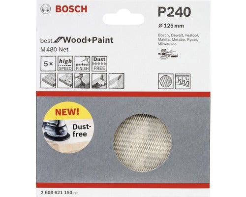 Schleifblatt M480, 125 mm, K240, 5er-Pack