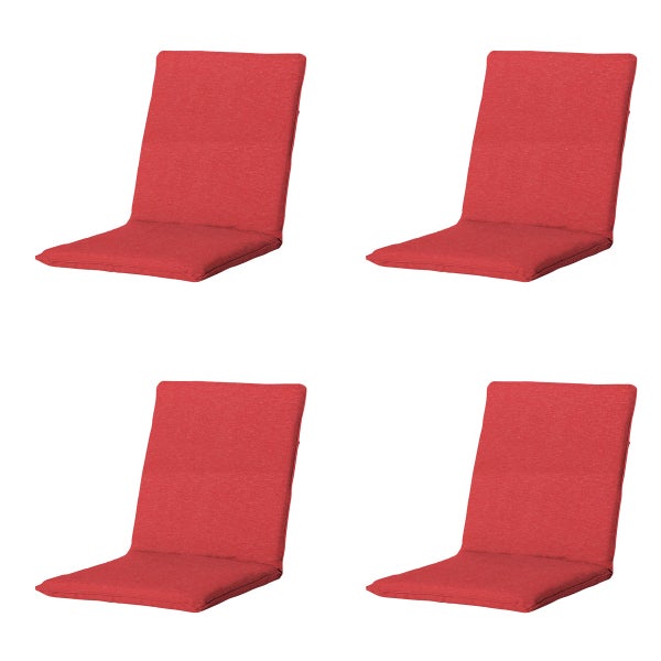 Stuhlauflage Stapelstuhl Panama ziegelrot - Ca. 97x49 cm - 4er-Set