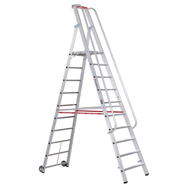 Aluminium Stufenleiter mit Handlauf