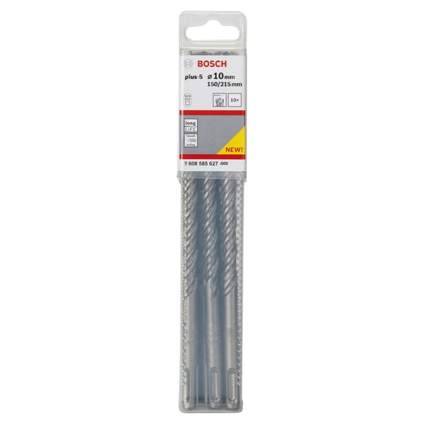 Bosch 10x Hammerbohrer SDS plus-5 10 x 150 x 215 mm - 2608585627