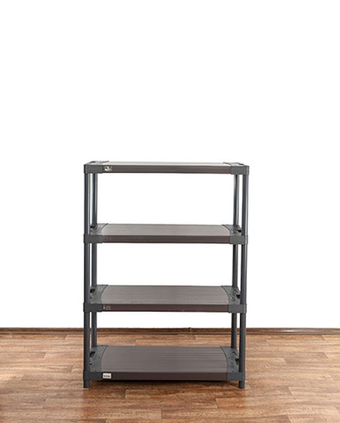 PROREGAL Kunststoffregal Big Grey Bear Low HxBxT 138 x 100 x 46 cm Fachlast 160 kg Grau