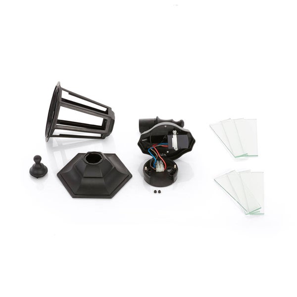 Lindby Wandlampe aussen mit Bewegungsmelder, Aussenwandleuchte Laterne schwarz spritzwassergeschützt IP44 1x E27 max. 60W ohne Leuchtmittel