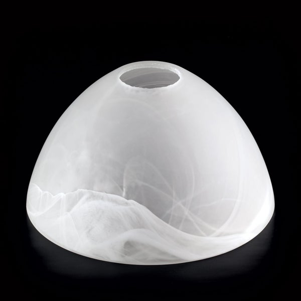 Runder Lampenschirm aus Alabasterglas für Pendelleuchten