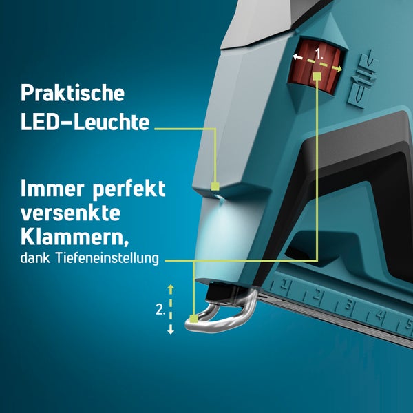 Novus Tools Akkutacker J-551, Premium-Tacker geeignet für Folien & Zierleisten 031-0365