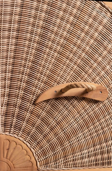 Strandkorb Rantum Teak PE shell Dessin 504