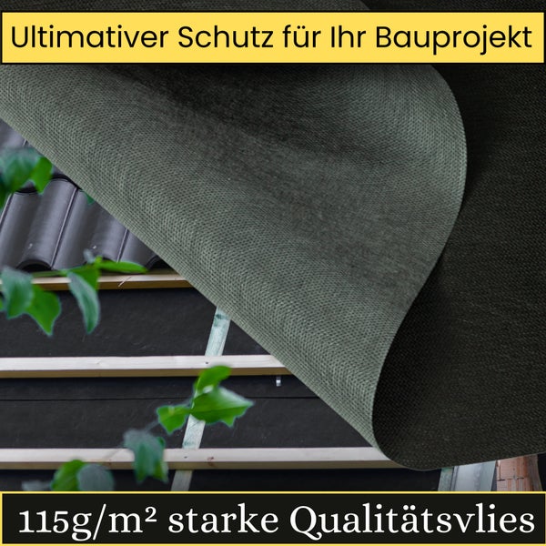 AMF Life Dachunterspannbahn, Dachfolie, Dampfsperre, anthrazit, 1,5m x 25m + 2x Klebeband Schwarz