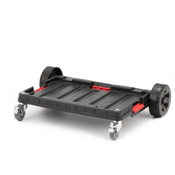 PROREGAL QBRICK Transportroller One HxBxT 51 x 74,5 x 18 cm Mit 2 Gummiräder & 2 Lenkrollen Metall Schwarz