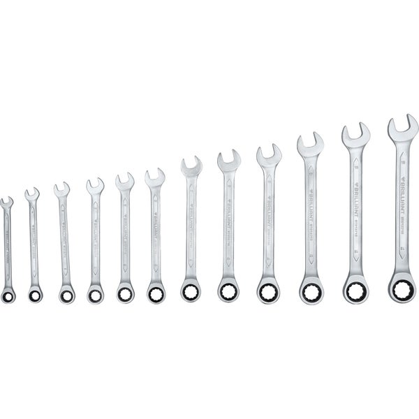 BRILLIANT TOOLS Ratschenringschlüssel-Satz 12tlg. 8 - 19 mm - BT013112