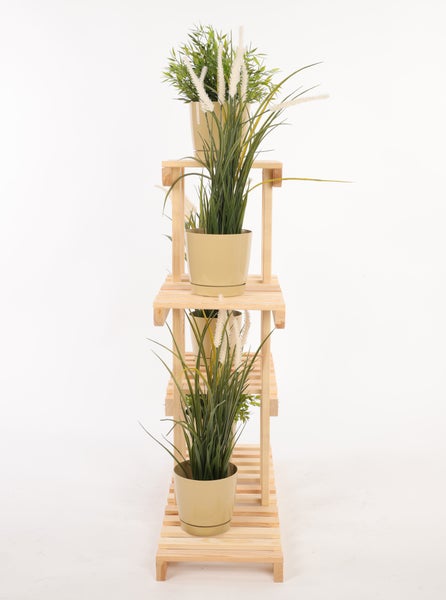 Blumenständer FLORACK HxBxT 82x68x25cm 5 Ablagen Kieferholz Natur unbehandelt