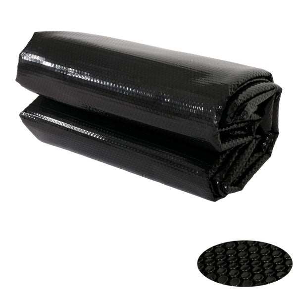 Aufgerollte schwarze Solarfolie für Schwimmbecken