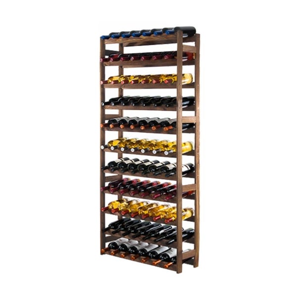 PROREGAL Weinregal Pinotwine HxBxT 166 x 72 x 25 cm 77 Flaschen Massives Kiefernholz Braun Geölt