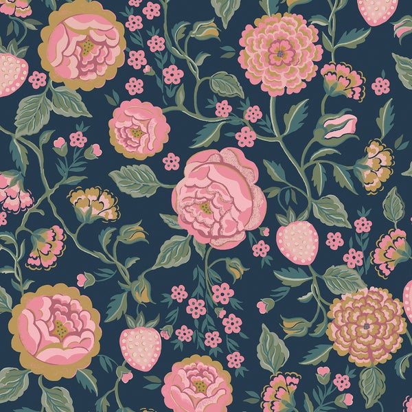 Tapete - Strawberry Garden Navy